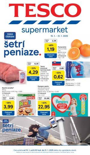 Tesco leták - supermarkety