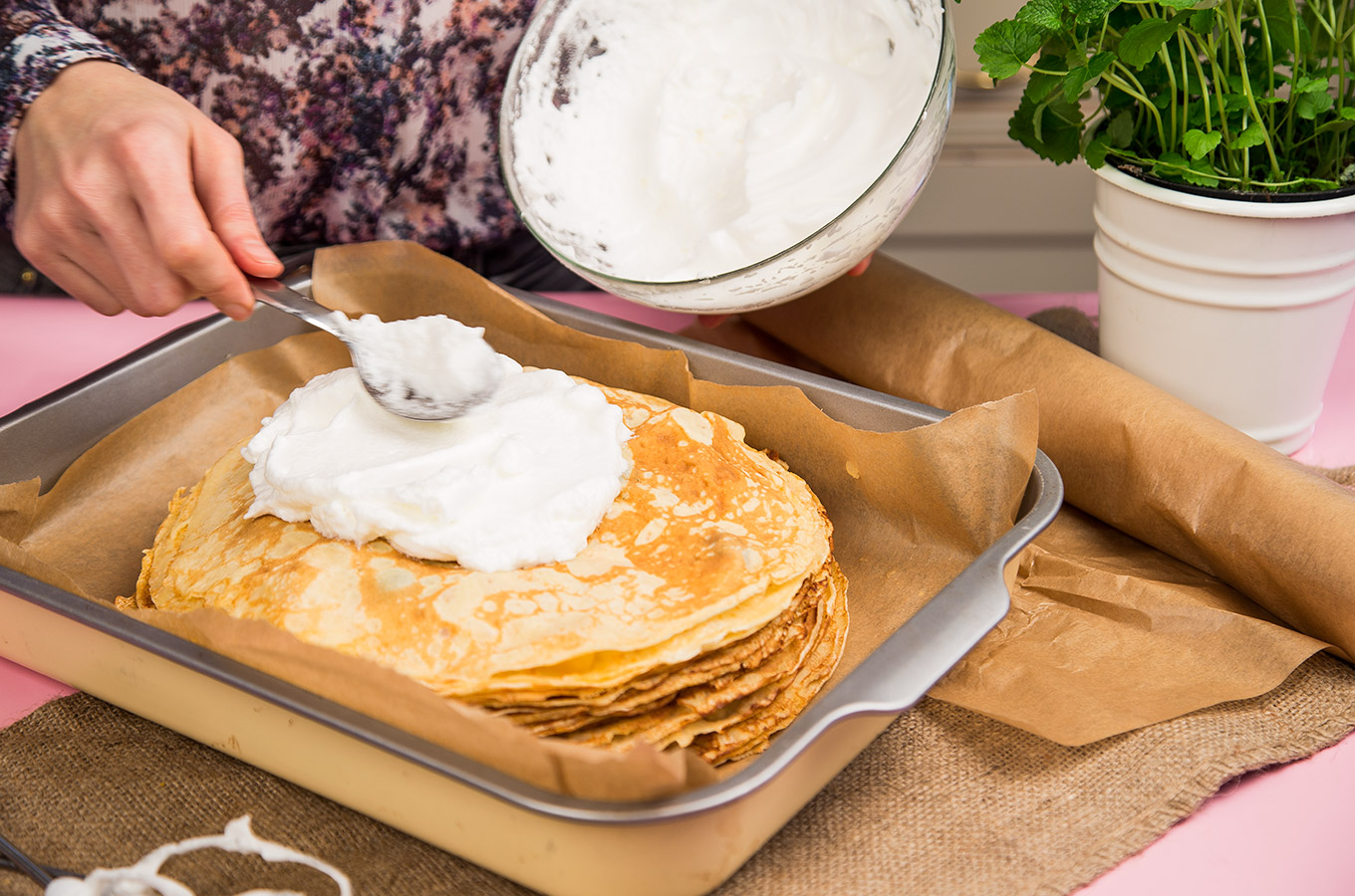 Palacinková torta pre mamičku