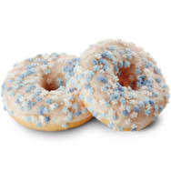 Donut biely s vločkami