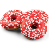 Donut červený s ríbezľovou náplňou