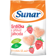 Sunar detský snack jahodové srdiečka