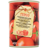 Tesco krájané paradajky v paradajkovej šťave