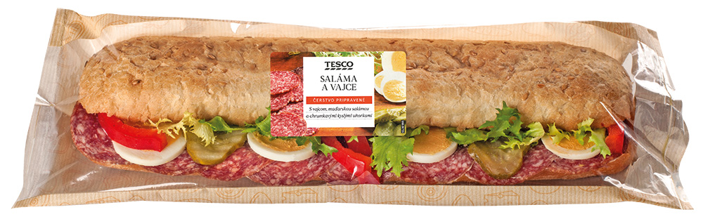 Tesco Bageta saláma a vajce 204 g