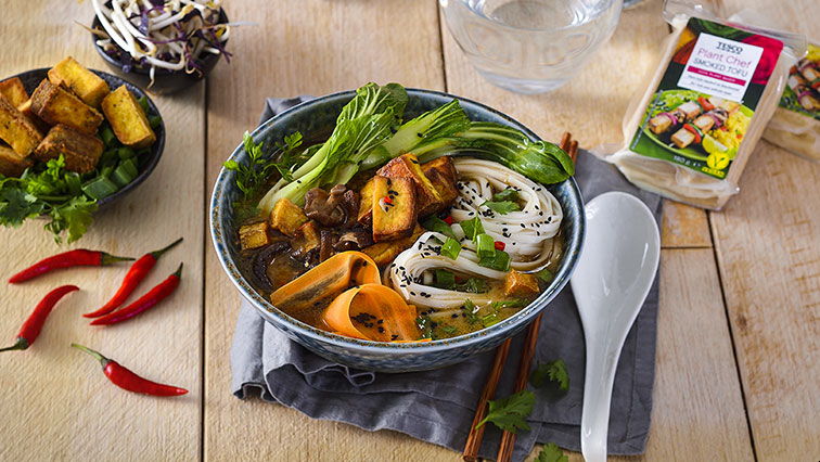 Vegánsky miso ramen s tofu