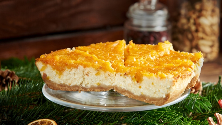 Vanilkový cheesecake so sušenými marhuľami