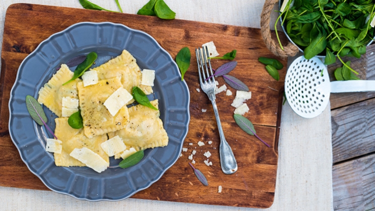 Ravioly s ricottou a špenátom